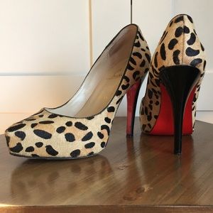 Leopard Louboutins, size 40 / 9 - WORN ONCE!
